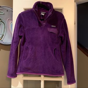Patagonia Re-Tool Snap-T Fleece Pullover size medium purple